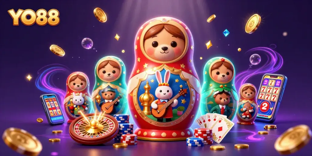Experience thrilling gameplay at YO88 with dynamic casino elements and vibrant characters.