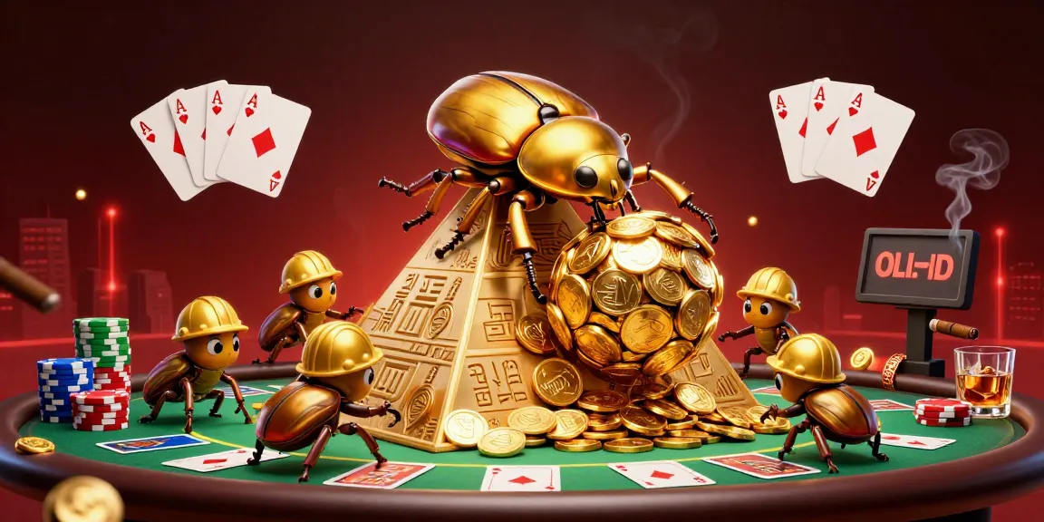 haywin showcases a vibrant 3D scene with golden beetles and casino elements embodying excitement in the gaming world.
