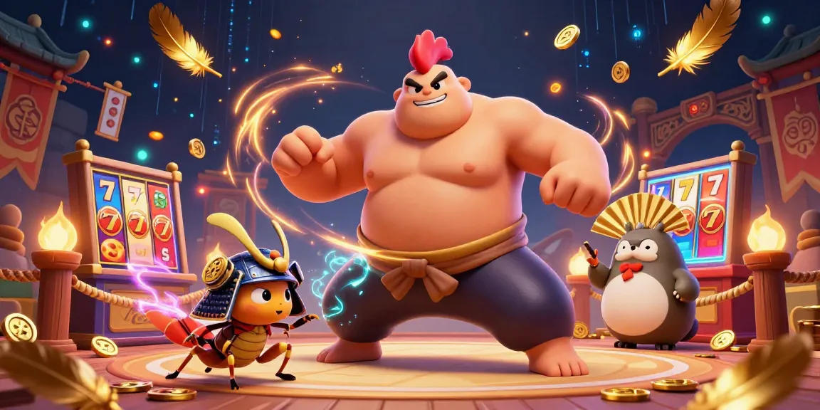 Experience the thrill of aussie online pokies with intense action and dynamic visuals from a colorful 3D illustration.