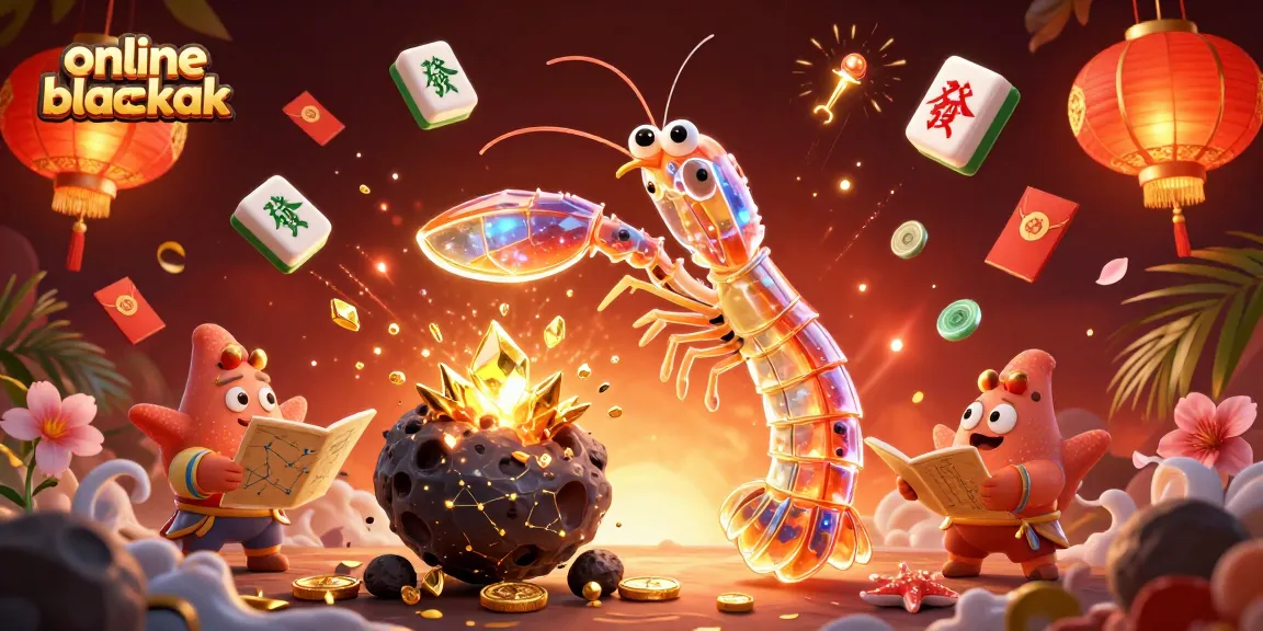 Engage in online blackjack with a thrilling cosmic scene featuring a galactic samurai mantis shrimp and a starfish navigator.