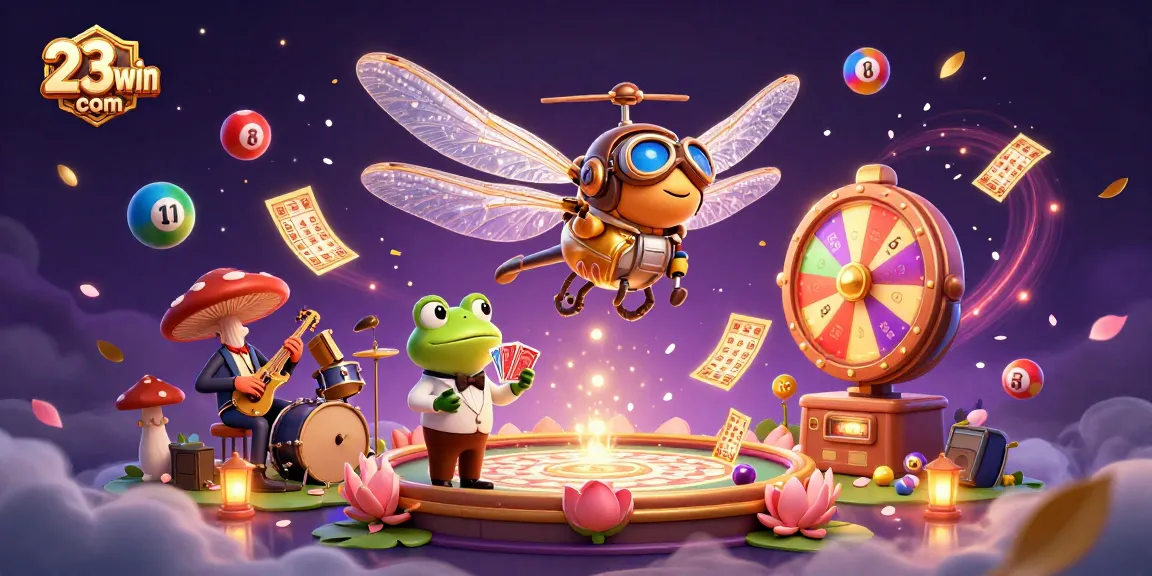 Experience excitement at 23win com with a lively casino scene featuring vibrant gambling elements.