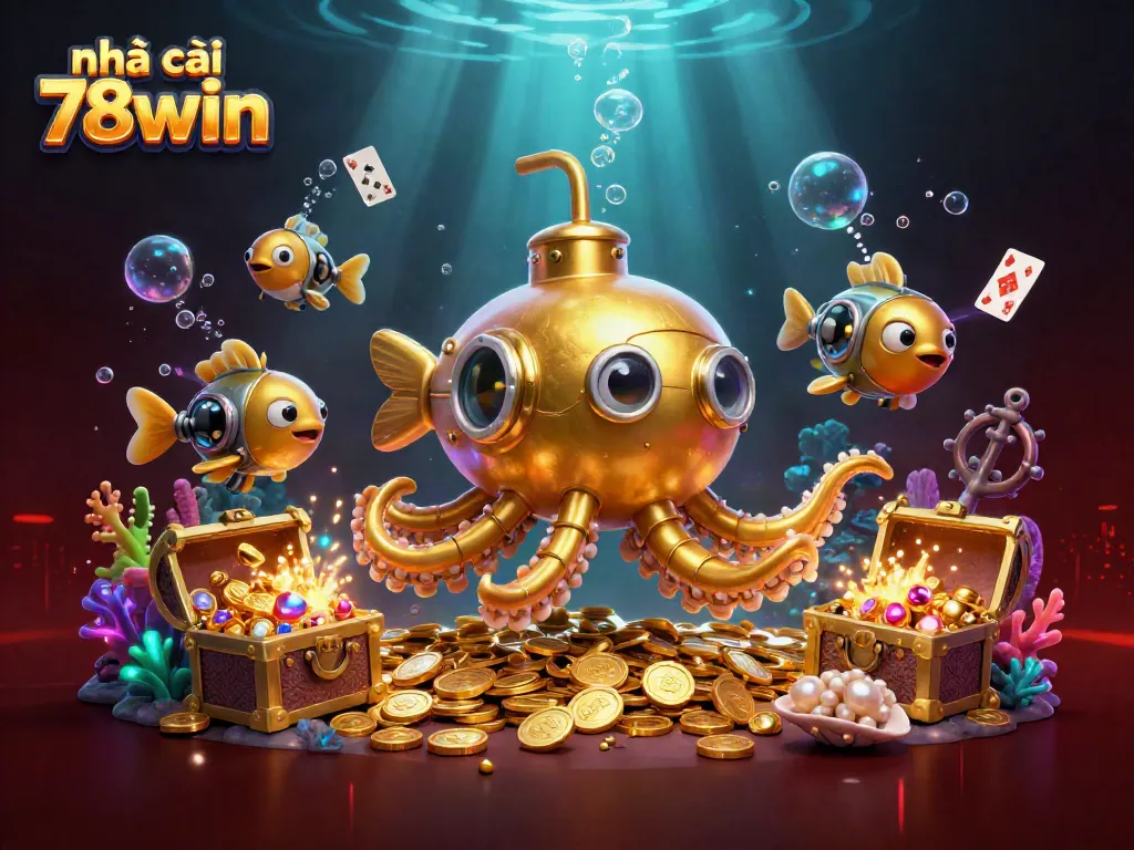 Join the fun with nhà cái 78win's immersive undersea casino adventure featuring golden treasures and vibrant game elements.
