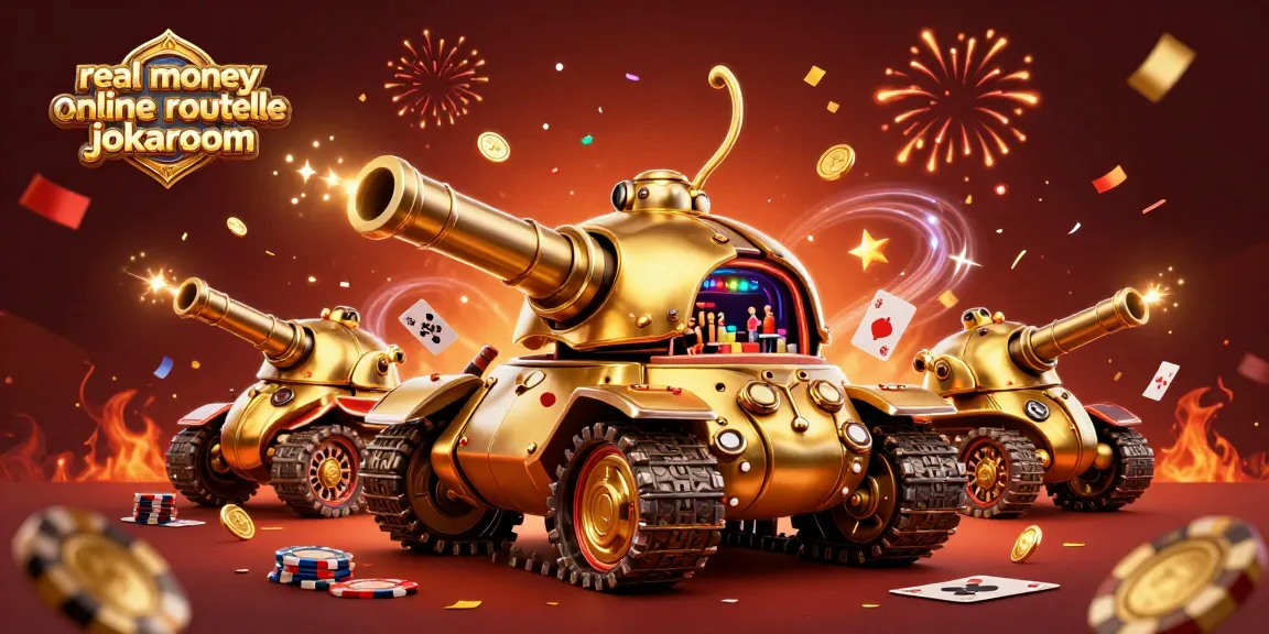 Play real money online roulette jokaroom with vibrant casino elements in a festive 3D scene.