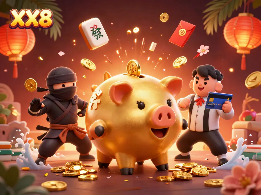 Engage with exciting XX8 promotions in this vibrant online casino illustration featuring dynamic game elements.