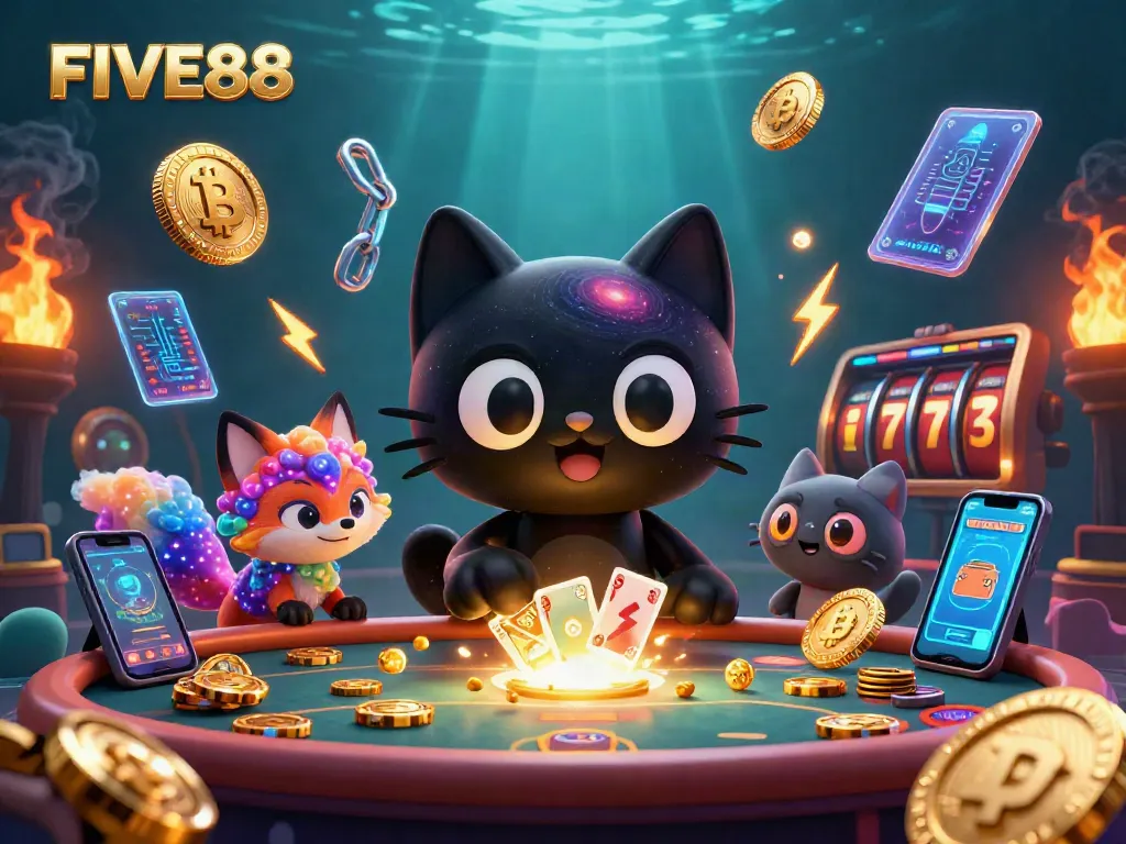 Engage in thrilling gameplay at FIVE88 Casino with cosmic elements and vibrant 3D characters.