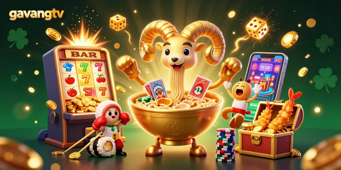 Experience the excitement of gavangtv with vibrant 3D casino illustration showcasing lively characters and rich gambling elements.