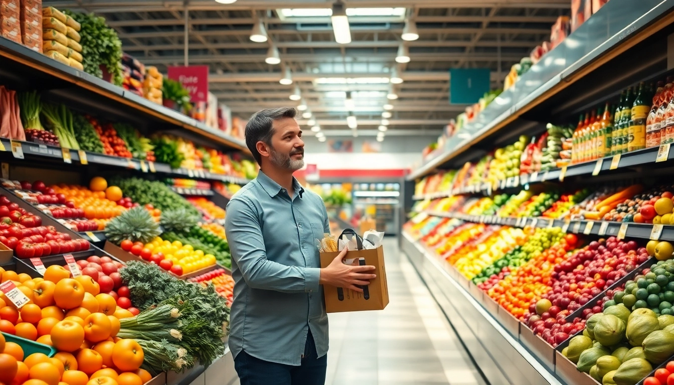 Maximize grocery savings by choosing fresh produce in a vibrant supermarket setting.
