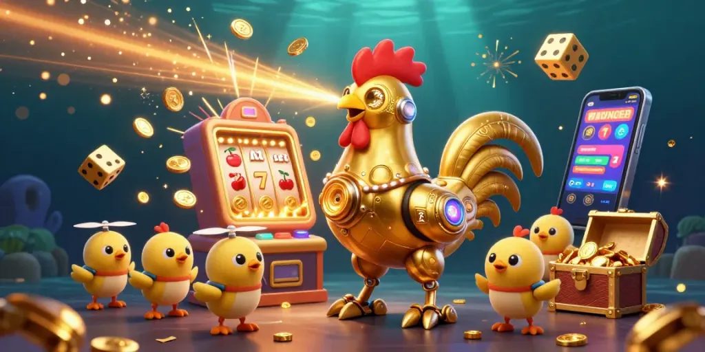 Experience HITCLUB's vibrant slot gaming action with dynamic characters and a dazzling jackpot scene.