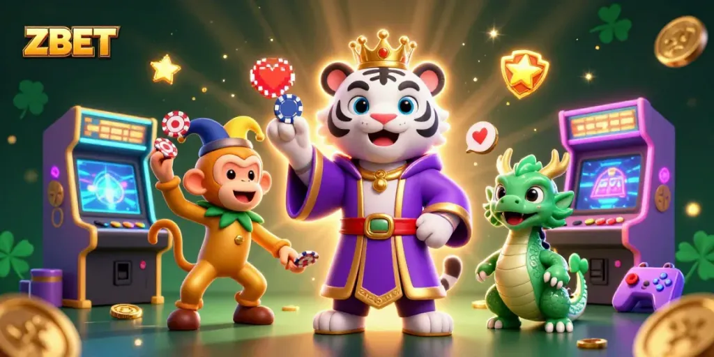 ZBET offers exciting casino gameplay with vibrant characters and dynamic gaming elements.