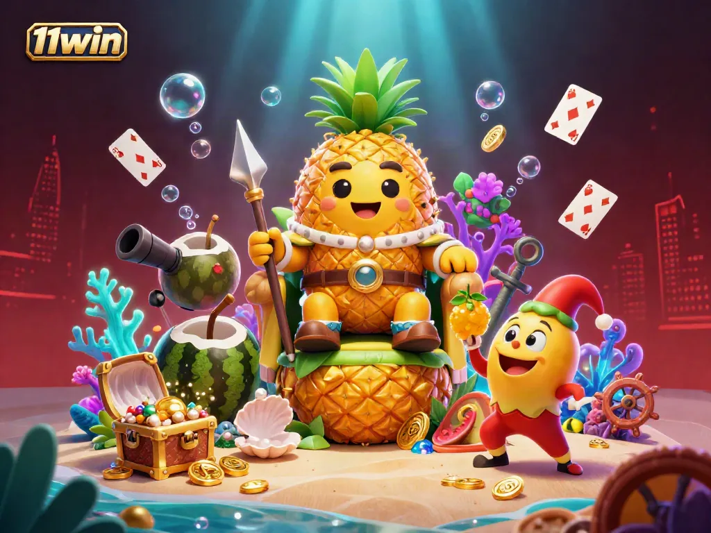 Experience the thrilling world of 11win with the golden pineapple king and dynamic casino action.